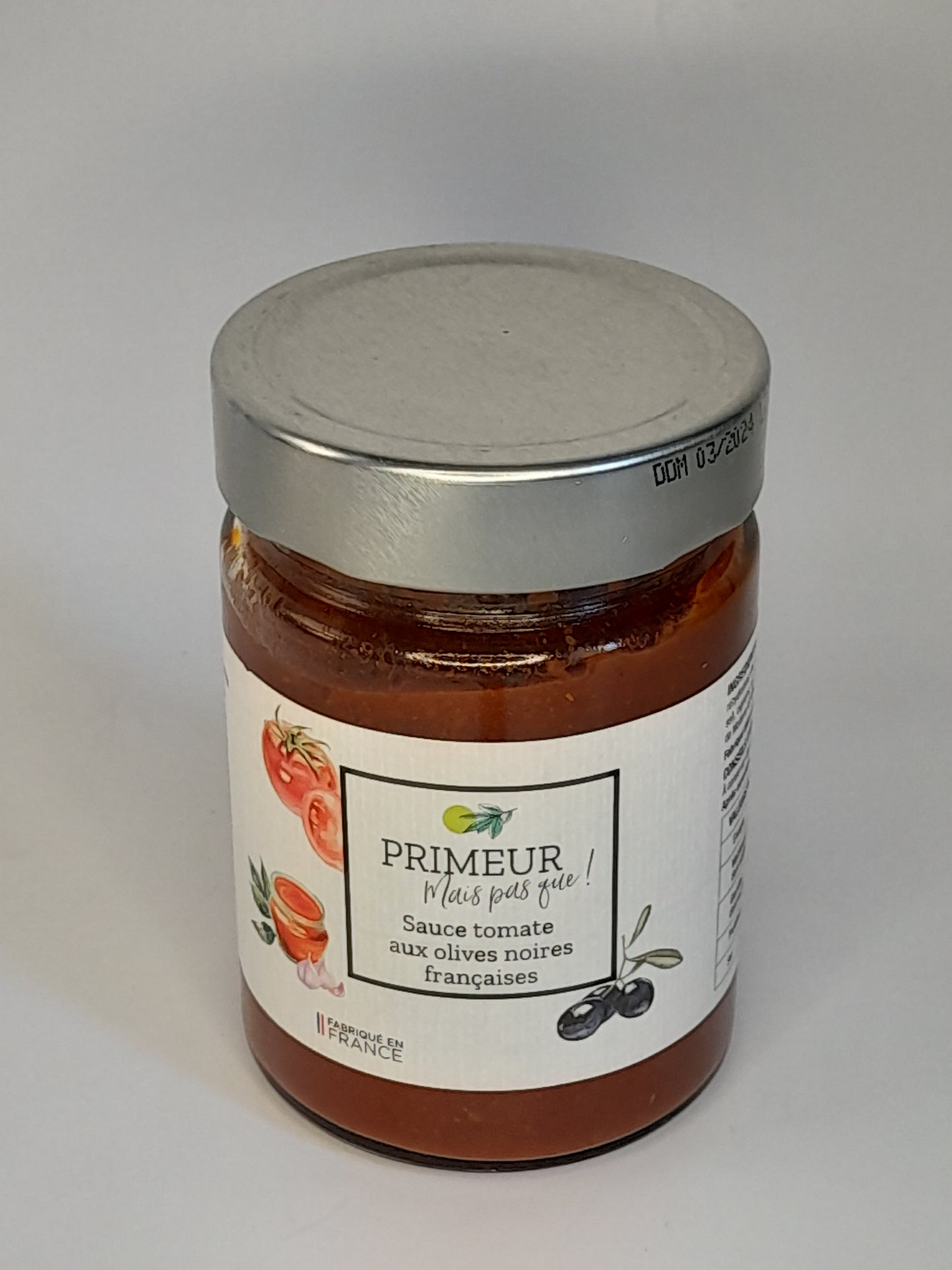 Sauce tomate aux olives noires Françaises. 300G