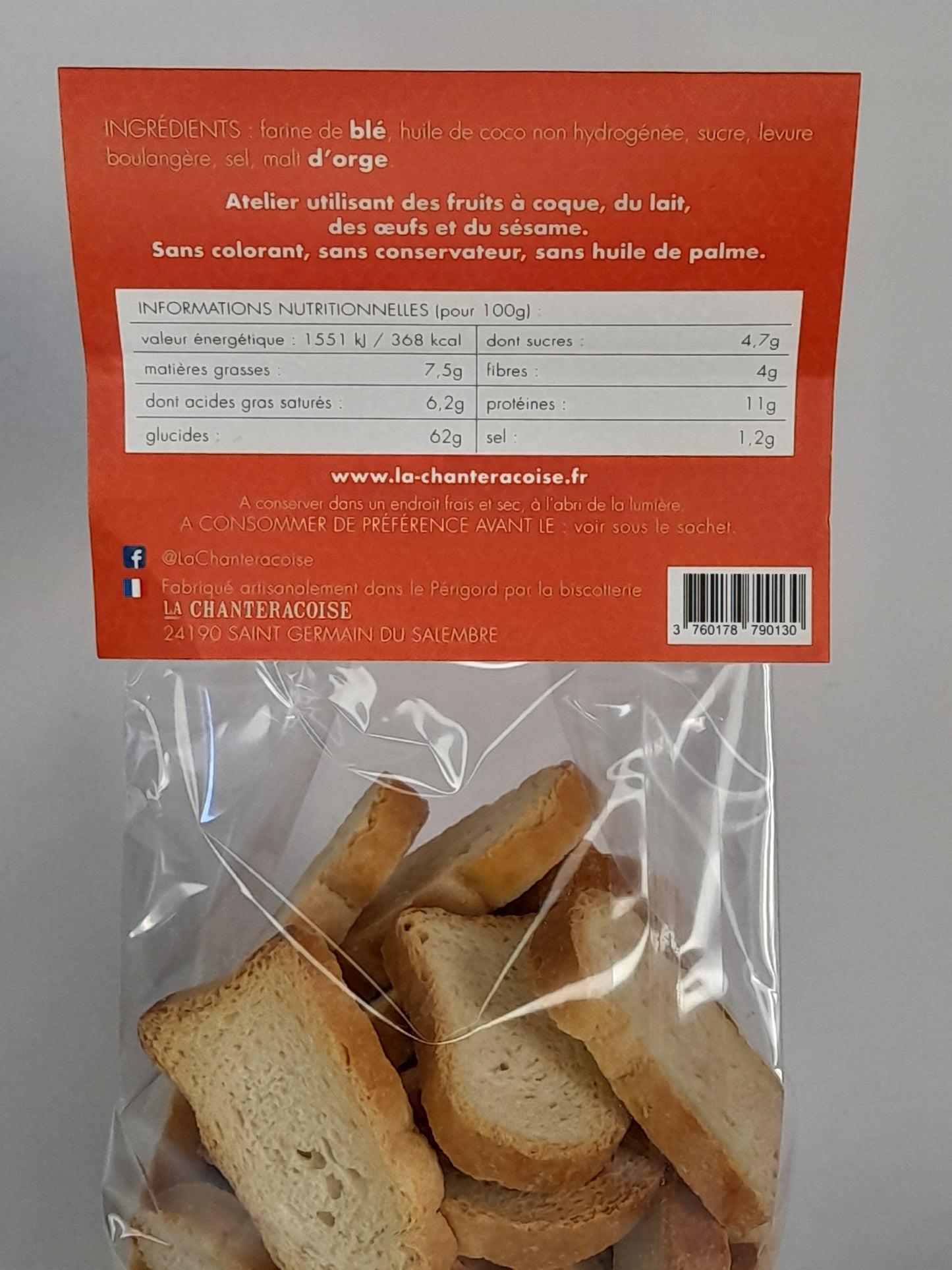 Toasts apéritif nature et authentique 140G