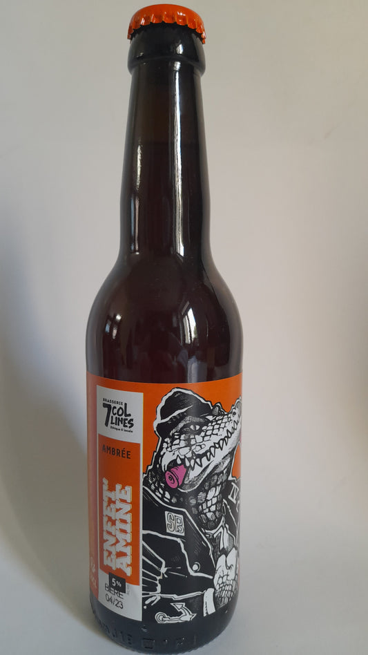 Bière Ambrée Enfet'amine. Brasserie 7 Collines