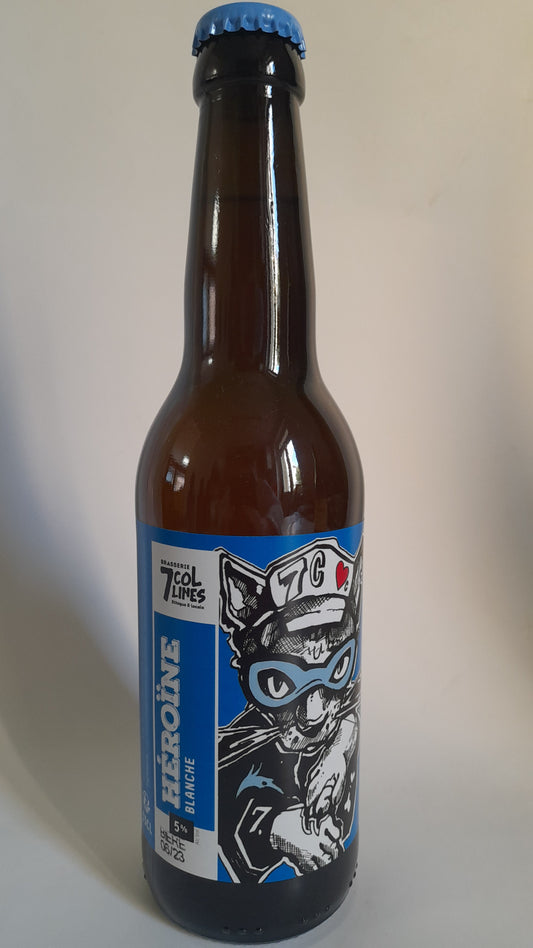 Bière Blanche Héroïne. Brasserie 7 collines